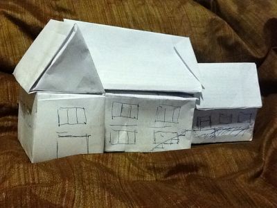 软纸设计正面 paper prototype front view
