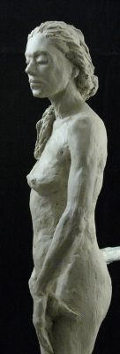 全身裸体女郎左侧近照 full body girl left close view
