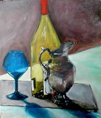 玻璃静物 Bottle and Glass
