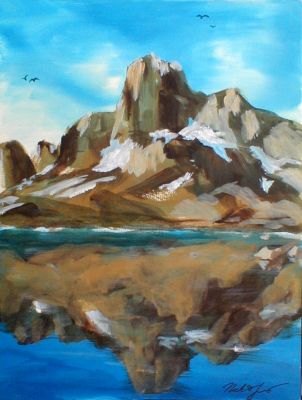 湖水山色 Mountain by the Lake
